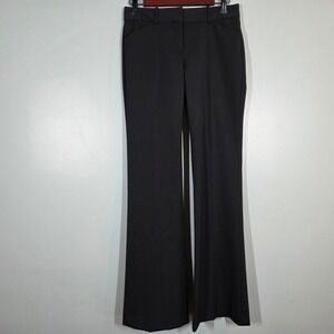 Theory Max‎ C Chateau Black Virgin Wool Blend Wide Leg Dress Pants Size 0